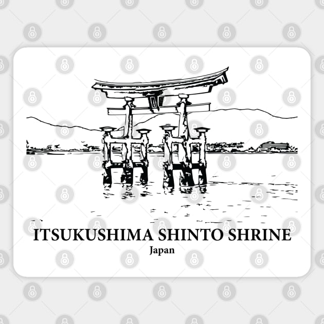 Itsukushima Shinto Shrine - Japan Magnet by Lakeric
